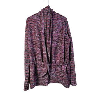 Columbia Womens Sz Medium Knit Cardigan Sweater Open Front Cotton Blend Colorful